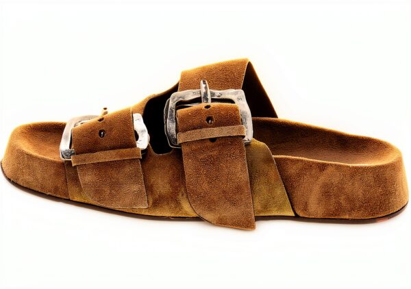 Sandalo Ciabatta Donna Kazar 03 Camoscio Salvia Doppia