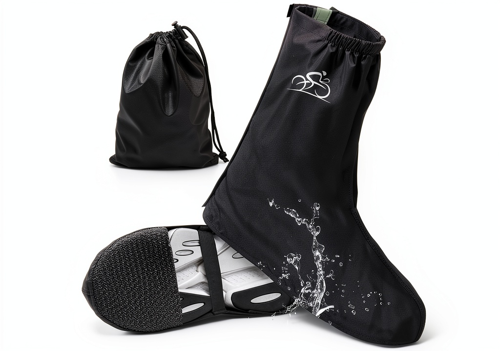 Installing Copriscarpe Impermeabili Oxford 210d per Ciclismo Unisex on a wooden desk
