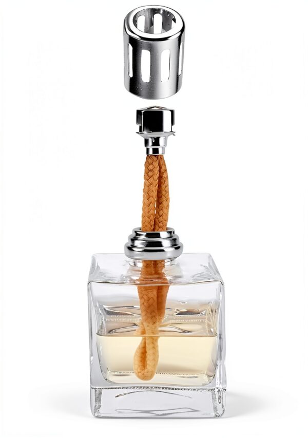 Lampada profumata KAZIS cubo in vetro argento 150 ml 7x7x12 cm-3
