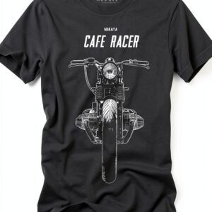 Maglietta Uomo MAKAYA Cafe Racer R100 T Shirt Moto Fit Multicolore-0