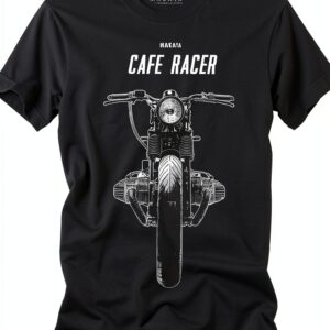 Maglietta Uomo MAKAYA Cafe Racer R100 T-Shirt Moto Regular Fit-0
