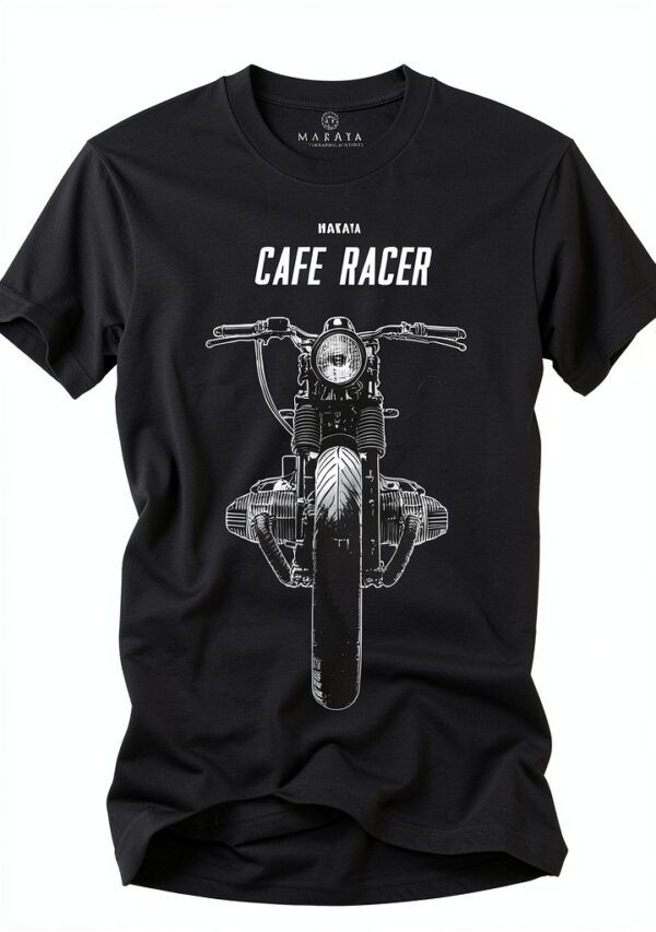 Maglietta Uomo MAKAYA Cafe Racer R100 T-Shirt Moto Regular Fit-0