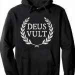 Deus Vult Felpa con Cappuccio Unisex Adulto Taglio Classico-0