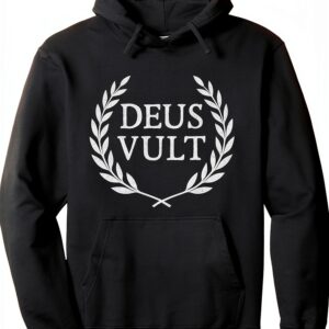 Deus Vult Felpa con Cappuccio Unisex Adulto Taglio Classico-0