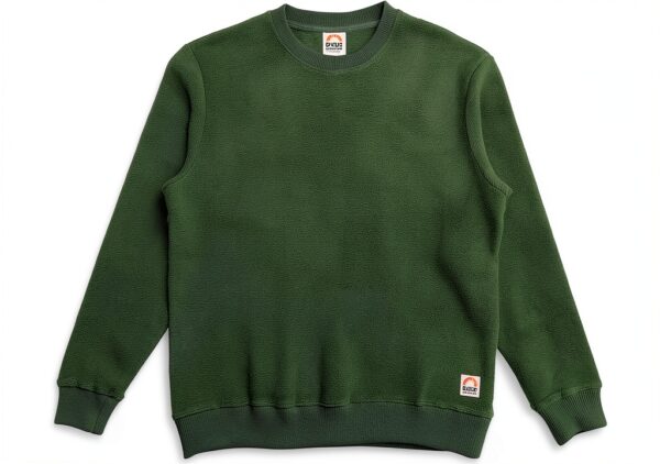 Deus Ex Machina Maglione Girocollo Verde REO Textured Fleece Uomo-2