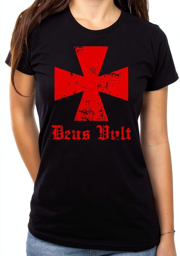 iMage T‑shirt Dio Lo Vuole Deus Vult Crociati Templari – Cotone-2