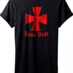 iMage T‑shirt Dio Lo Vuole Deus Vult Crociati Templari – Cotone-0