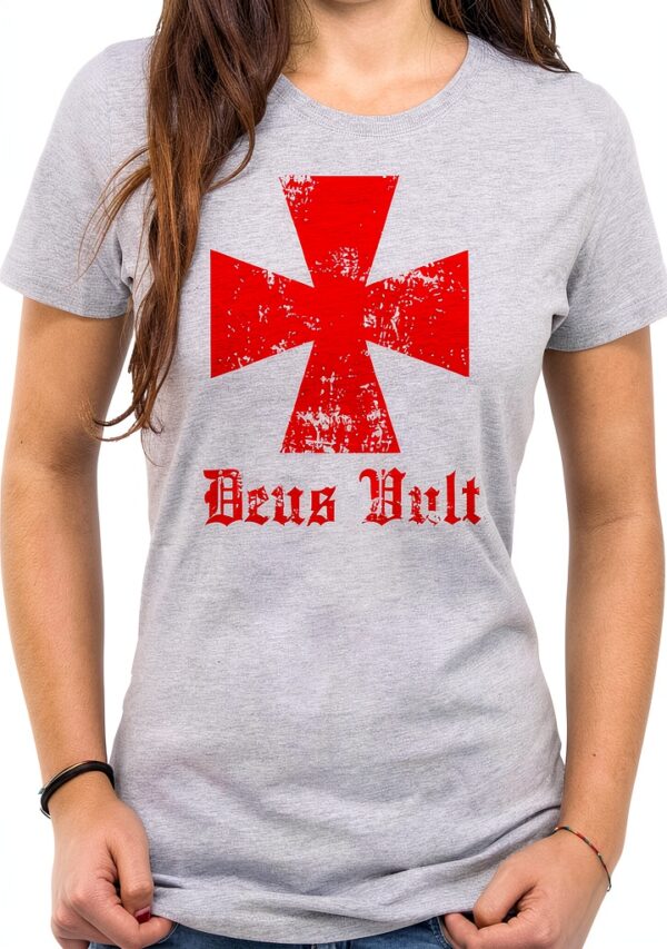 iMage T‑shirt Dio Lo Vuole Deus Vult Crociati Templari – Cotone-2