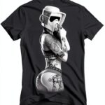 MAKAYA Stormtrooper Tattoo T Shirt Uomo Maglietta Nera Regular Fit-0
