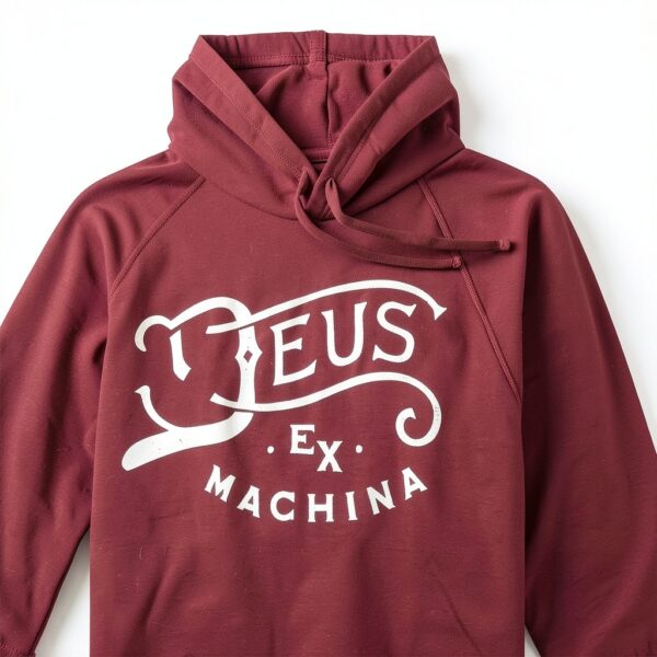 Deus Ex Machina Felpa Uomo Rosso con Cappuccio-2