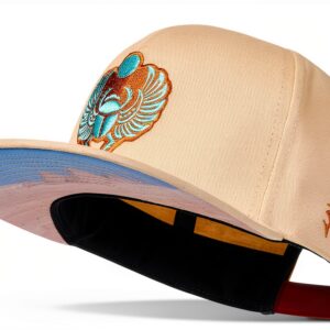 Cappellino da baseball Scarabeo Snapback Beige misura regolabile-0