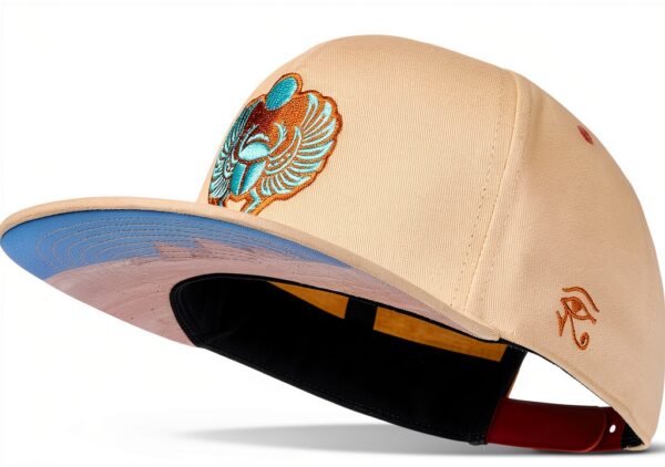 Cappellino da baseball Scarabeo Snapback Beige misura regolabile-0