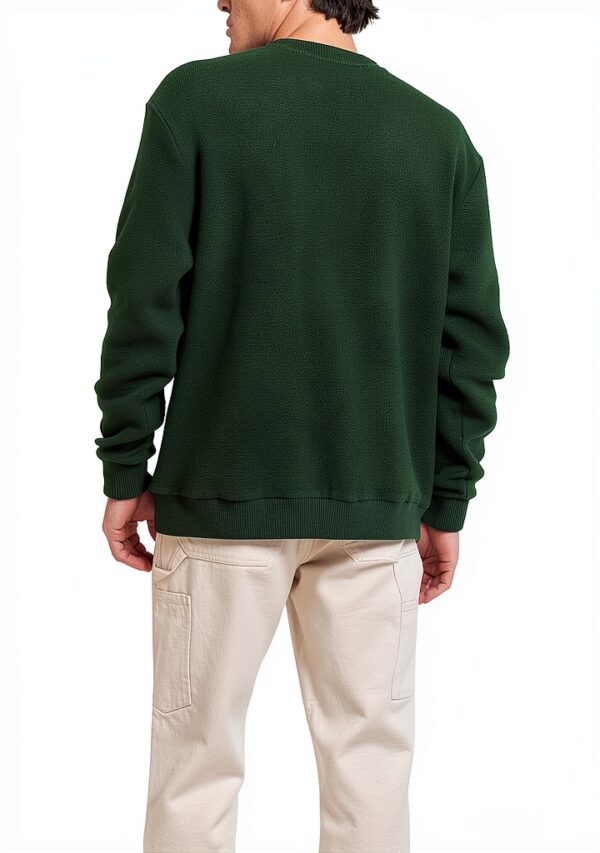 Deus Ex Machina Maglione Girocollo Verde REO Textured Fleece Uomo-6