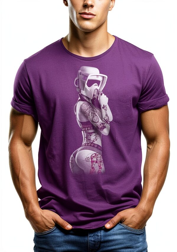 MAKAYA Stormtrooper Tattoo T Shirt Uomo Maglietta Nera Regular Fit-1