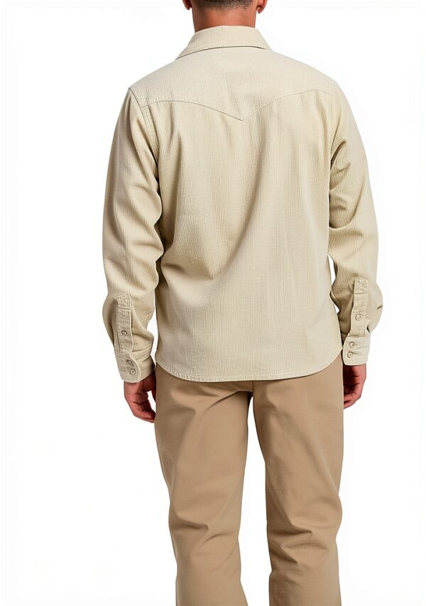 Deus Ex Machina camicia in velluto bianca Western Cord Shirt-7