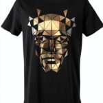 GoZoo Deus Ex T-Shirt Uomo The Golden Mask Nero L 100% Cotone-0