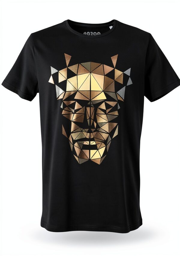 GoZoo Deus Ex T-Shirt Uomo The Golden Mask Nero L 100% Cotone-0