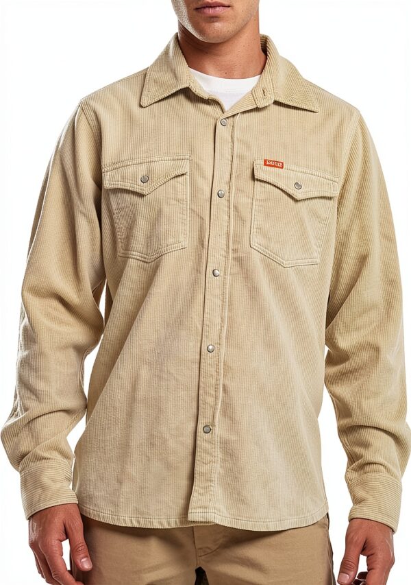 Deus Ex Machina camicia in velluto bianca Western Cord Shirt-0