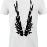 Deus Ex T-Shirt Uomo Icarus Wings 100% Cotone Bianca L-0