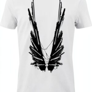 Deus Ex T-Shirt Uomo Icarus Wings 100% Cotone Bianca L-0