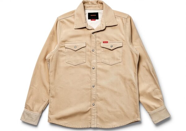 Deus Ex Machina camicia in velluto bianca Western Cord Shirt-2