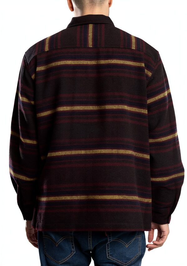 Deus Ex Machina camicia in lana a righe Moto Stripe Shirt-2