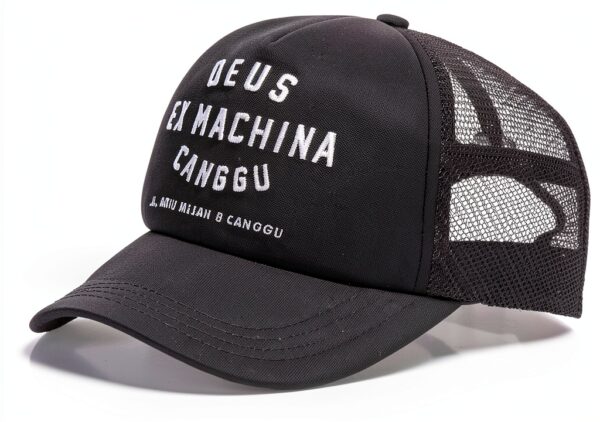 DEUS Canggu Address Trucker cap Nero – Cappellino Nylon/Poliestere-1
