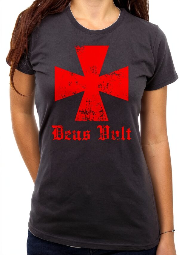 iMage T‑shirt Dio Lo Vuole Deus Vult Crociati Templari – Cotone-2