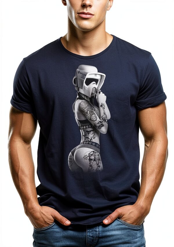 MAKAYA Stormtrooper Tattoo T Shirt Uomo Maglietta Nera Regular Fit-1
