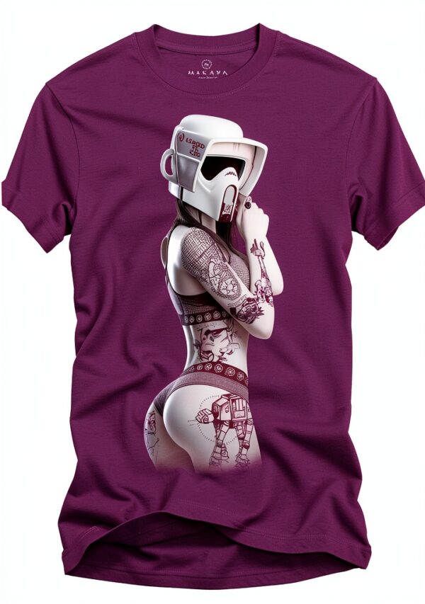 MAKAYA Stormtrooper Tattoo T Shirt Uomo Maglietta Nera Regular Fit-0