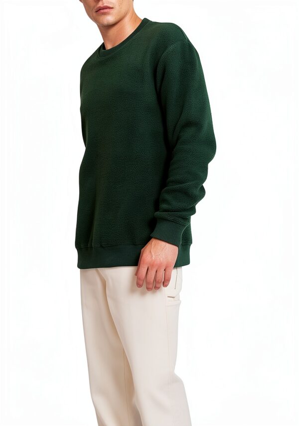 Deus Ex Machina Maglione Girocollo Verde REO Textured Fleece Uomo-7