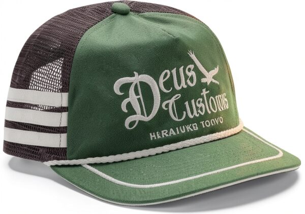 Deus Beep-Beep Berretto da Camionista Verde Pino - Cappello Baseball-0